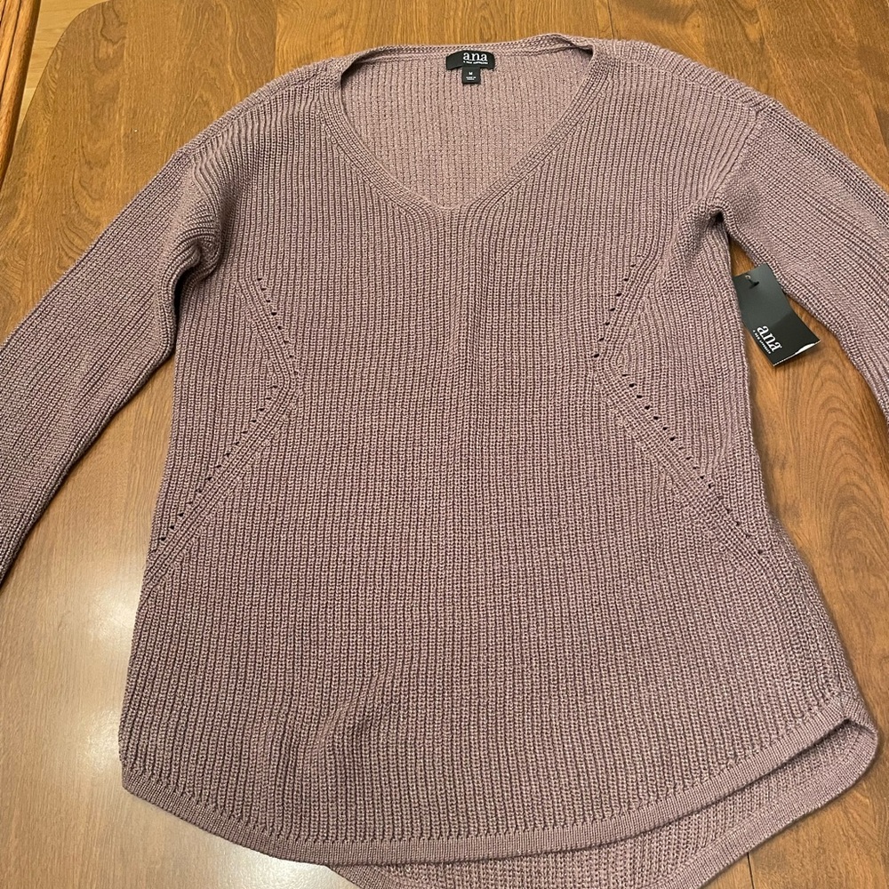 a.n.a Women's V-Neck Sweater - Dusty Purple